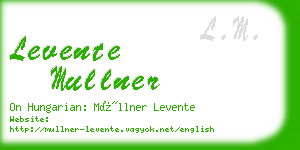 levente mullner business card